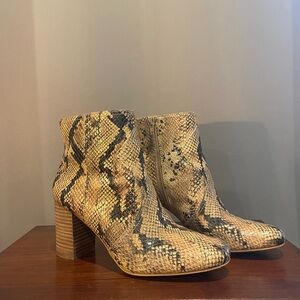 ~Lucky Brand Snake Skin Ankle Boots with Box~